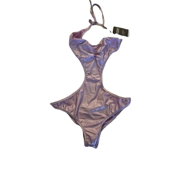 Nwt MIDNIGHT BALLERINA Purple Glitter Romper Teddy | ONE SIZE | Dance Wear - Picture 1 of 5
